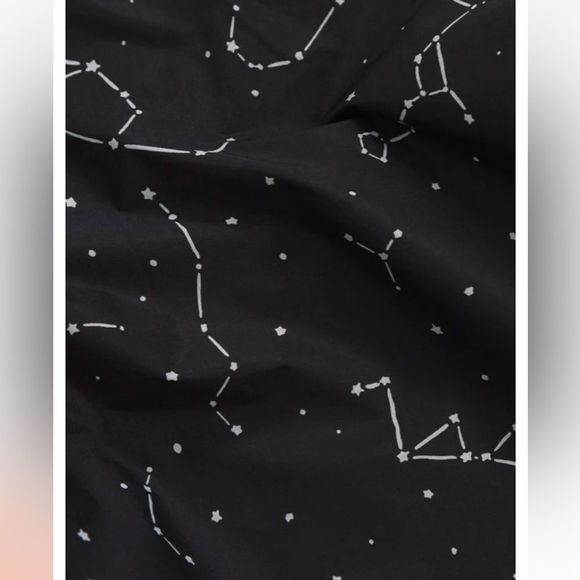 BAGGU Standard Reusable Nylon Shopping Bag Grocery Tote Black Constellation - Picture 5 of 6